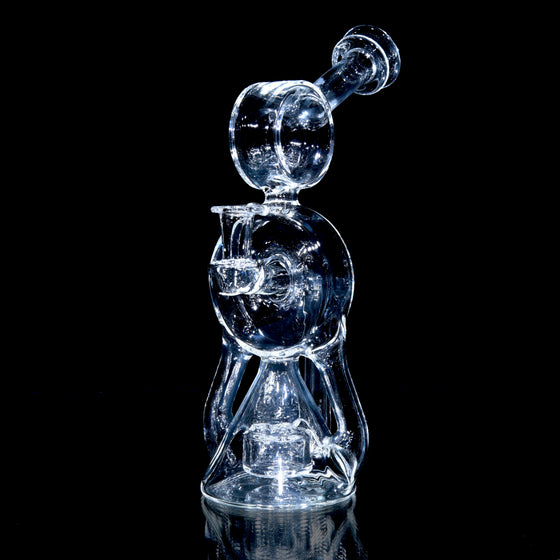 Double Drain Donut Recycler - Clear - 10mm Female