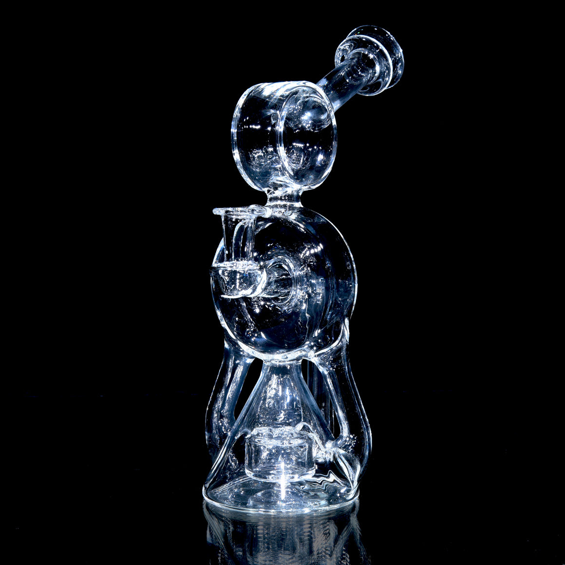 Double Drain Donut Recycler - Clear - 10mm Female