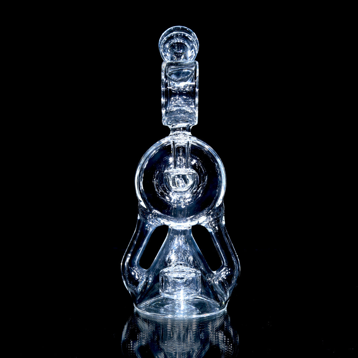 Double Drain Donut Recycler - Clear - 10mm Female