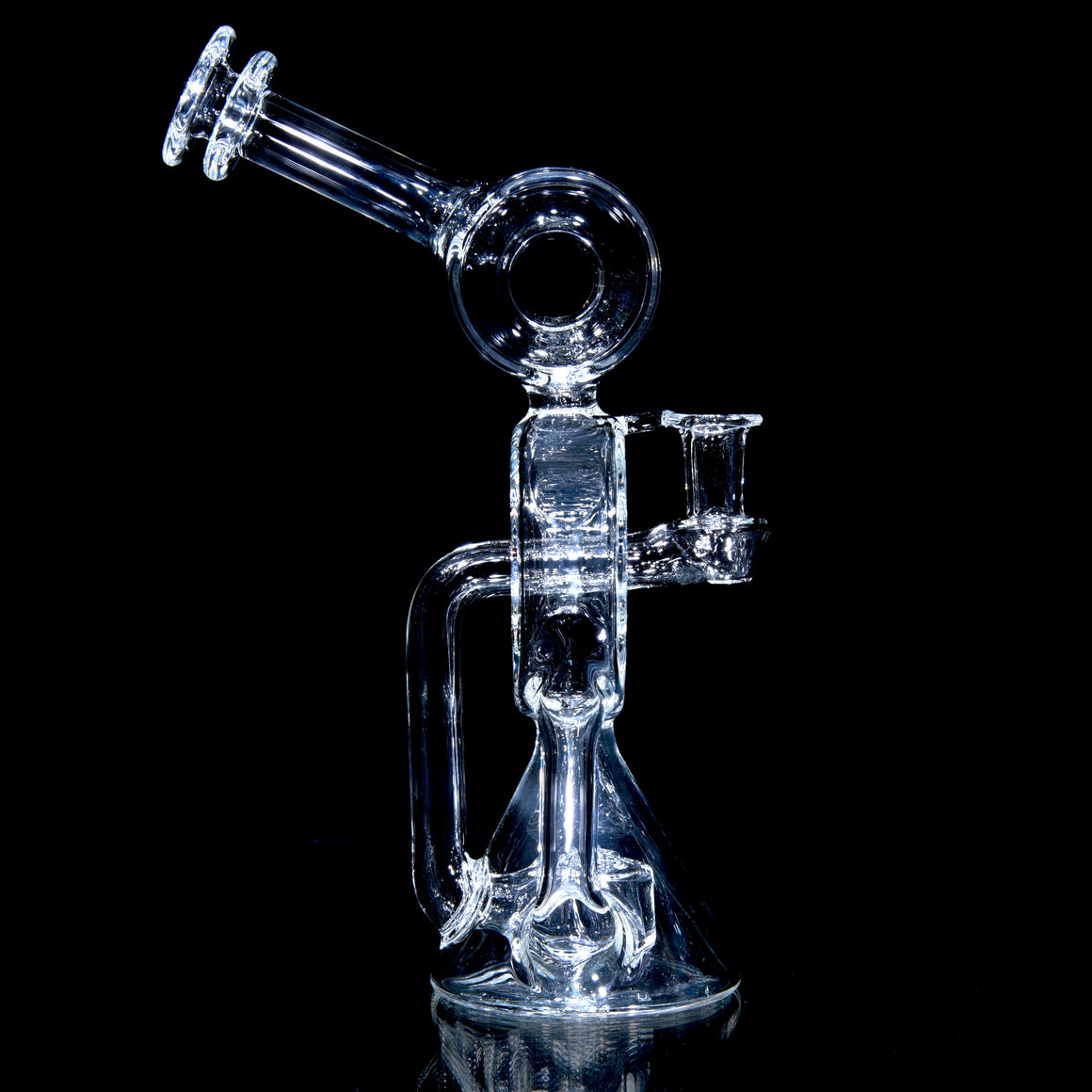 Double Drain Donut Recycler - Clear - 10mm Female