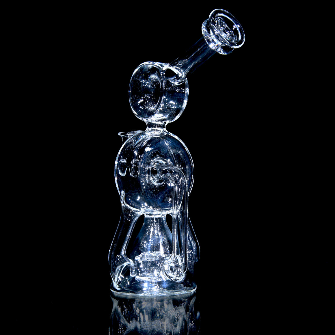 Double Drain Donut Recycler - Clear - 10mm Female