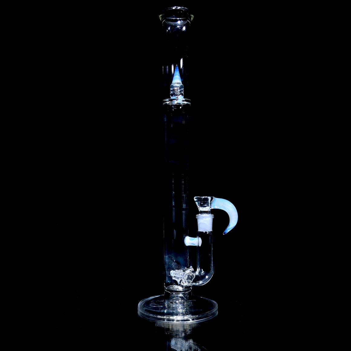 Accented 44mm Upgrid Triple Stemline Straight Tube w/ 4-hole Horned Slide - Ghost - 18mm Female