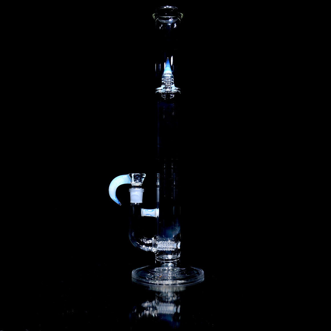 Accented 44mm Upgrid Triple Stemline Straight Tube w/ 4-hole Horned Slide - Ghost - 18mm Female