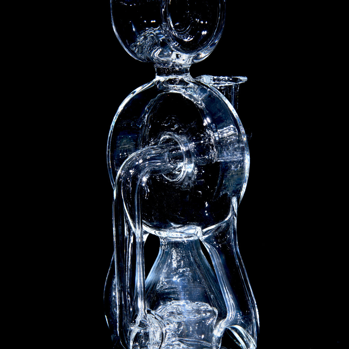 Double Drain Donut Recycler - Clear - 10mm Female