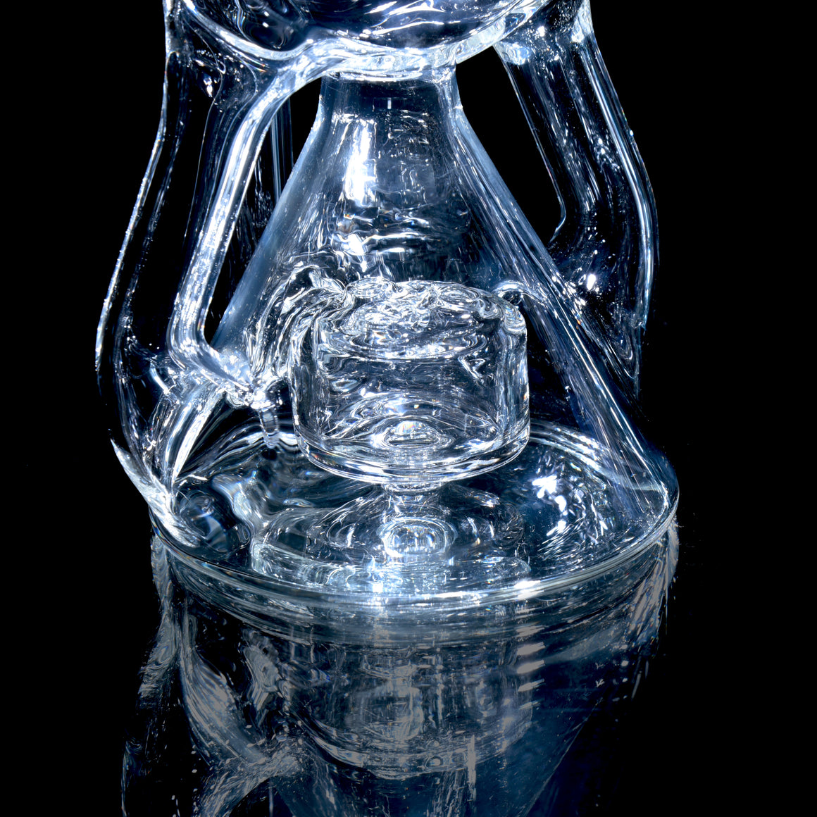 Double Drain Donut Recycler - Clear - 10mm Female