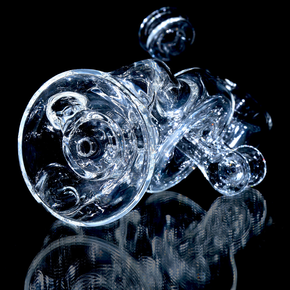 Double Drain Donut Recycler - Clear - 10mm Female
