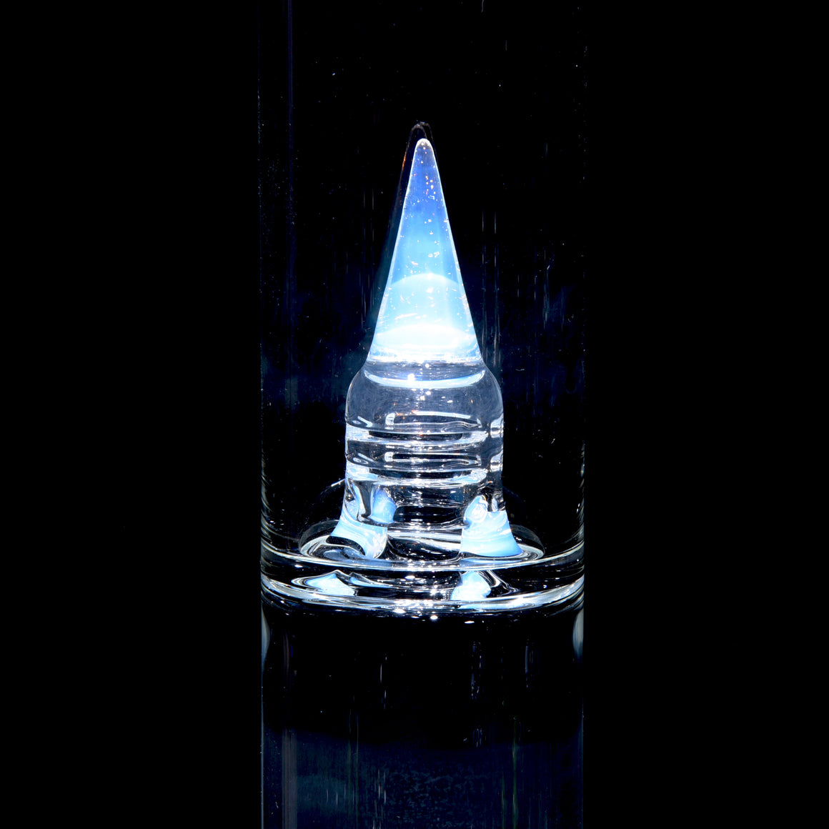 Accented 44mm Upgrid Triple Stemline Straight Tube w/ 4-hole Horned Slide - Ghost - 18mm Female