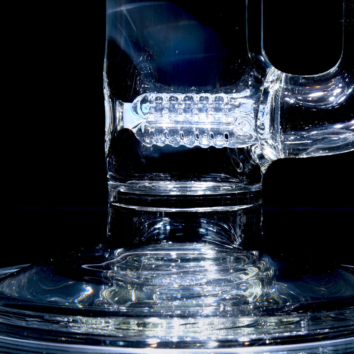 Accented 44mm Upgrid Triple Stemline Straight Tube w/ 4-hole Horned Slide - Ghost - 18mm Female