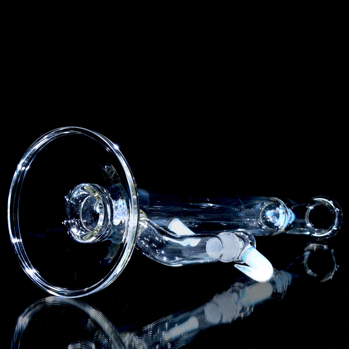 Accented 44mm Upgrid Triple Stemline Straight Tube w/ 4-hole Horned Slide - Ghost - 18mm Female