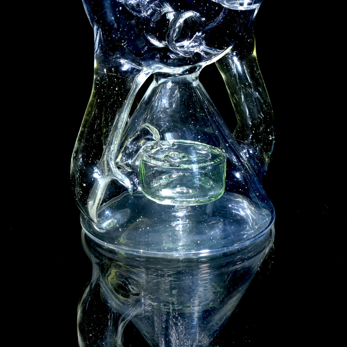 Full-UV Swiss Double Drain Donut Recycler/Cap Set - BluV/Nova/Ion - 10mm Female