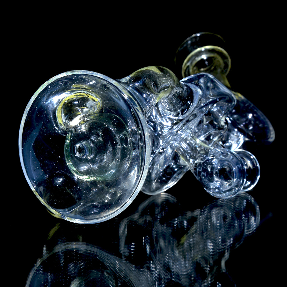 Full-UV Swiss Double Drain Donut Recycler/Cap Set - BluV/Nova/Ion - 10mm Female