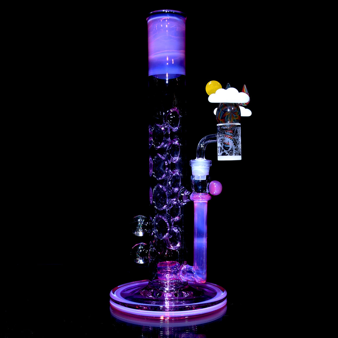 Fully-worked Straight Fab - Karmaline/Purple Amethyst - 14mm Female