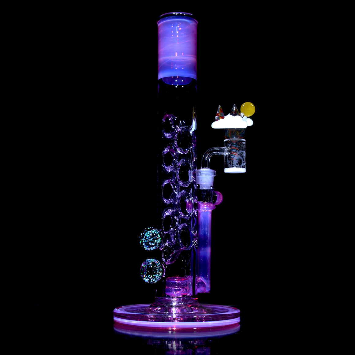 Fully-worked Straight Fab - Karmaline/Purple Amethyst - 14mm Female