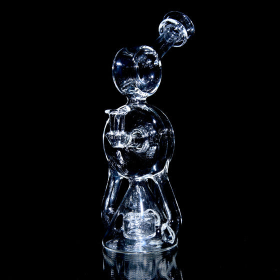 Double Drain Donut Recycler - Clear - 10mm Female