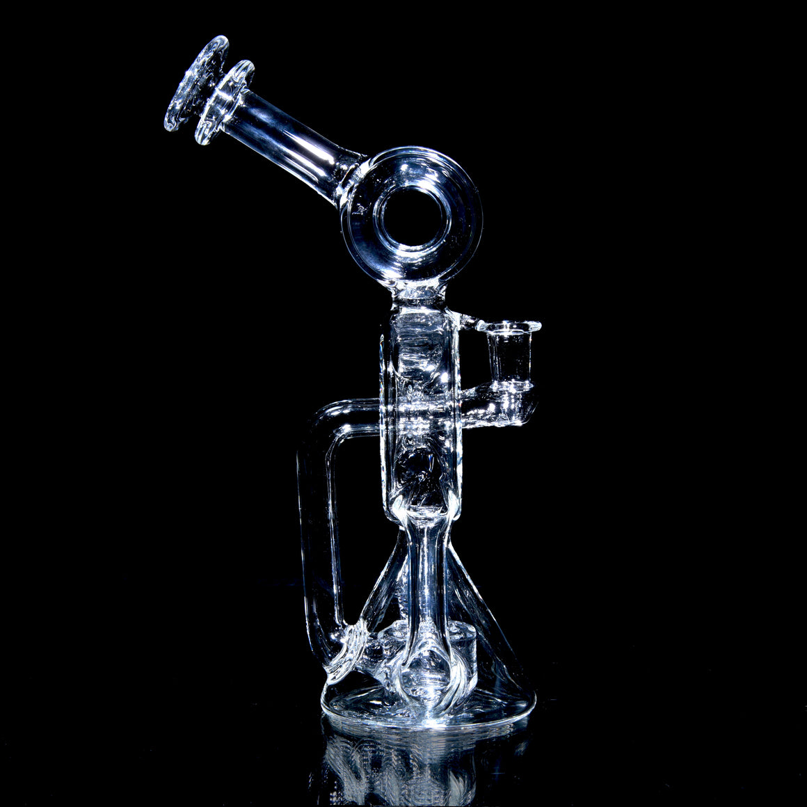 Double Drain Donut Recycler - Clear - 10mm Female