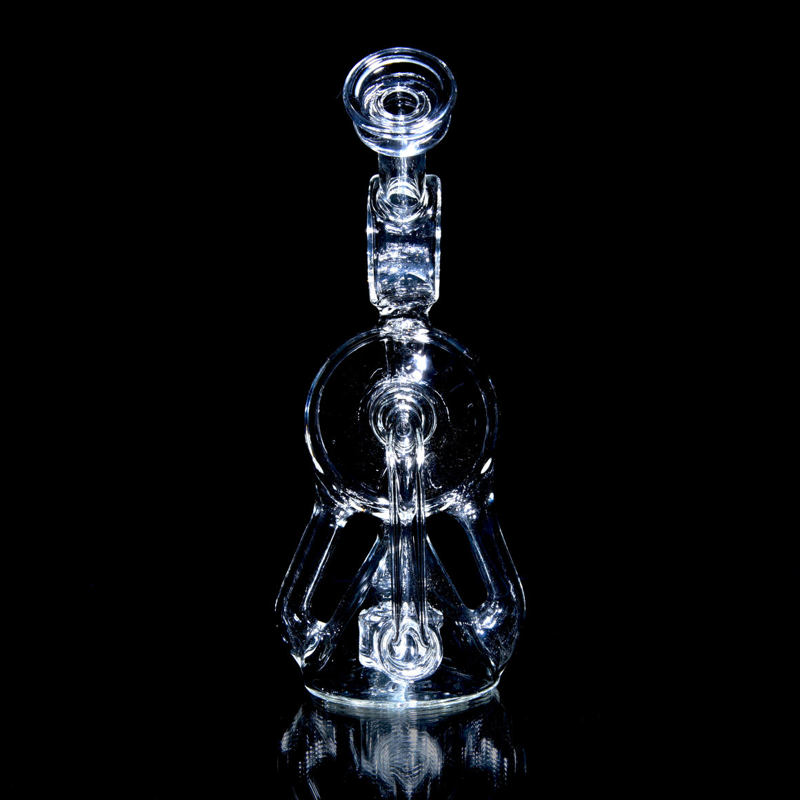 Double Drain Donut Recycler - Clear - 10mm Female