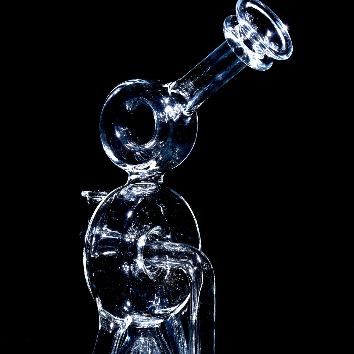 Double Drain Donut Recycler - Clear - 10mm Female