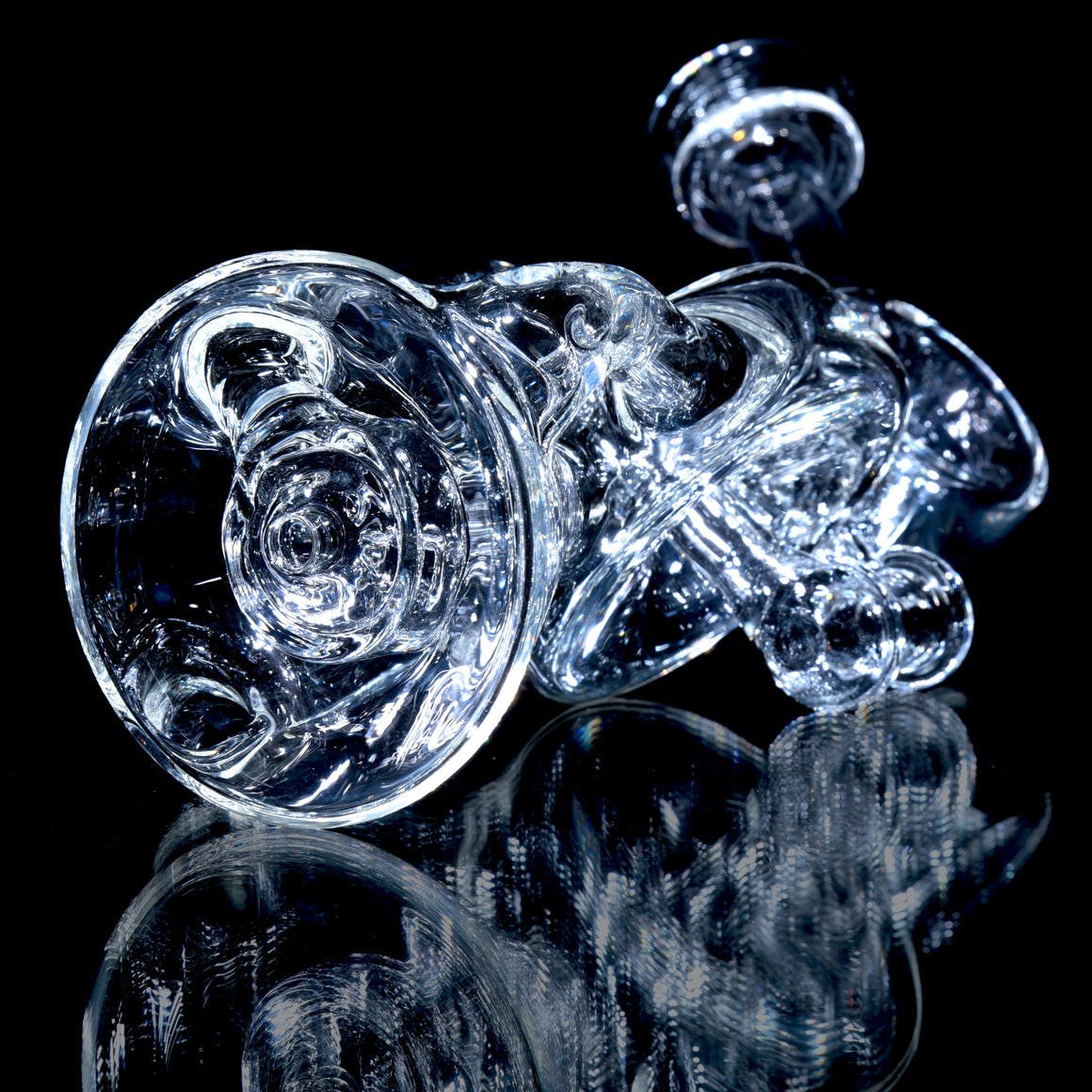Double Drain Donut Recycler - Clear - 10mm Female