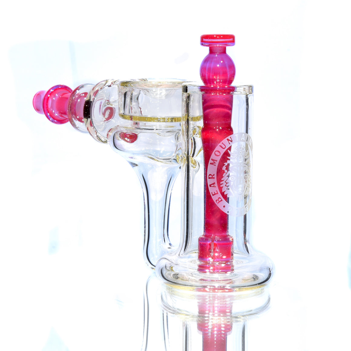 CFL Reactive Full-color Mini RTH Recycler w/ Plug Cap - Serum/Sherbet - 10mm Female