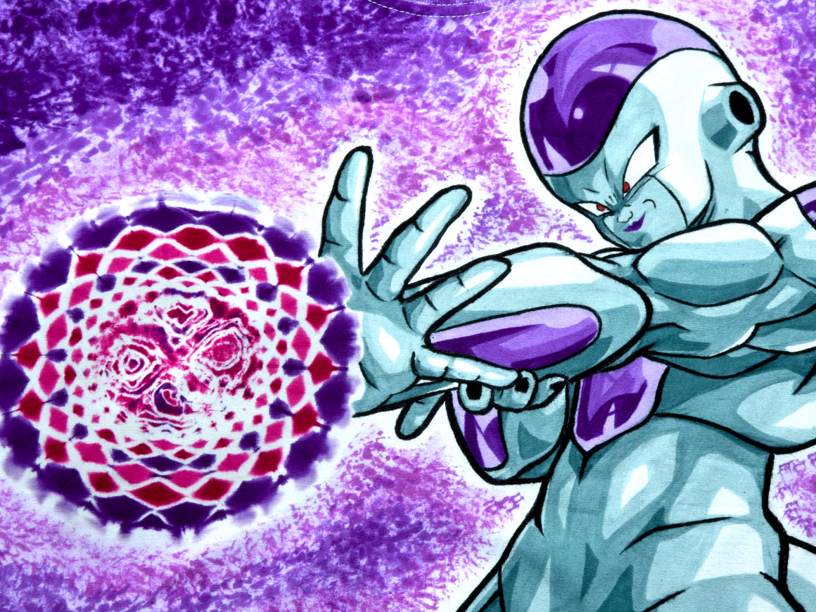 XL - Hand & Tie-dyed T-Shirt - DBZ Frieza