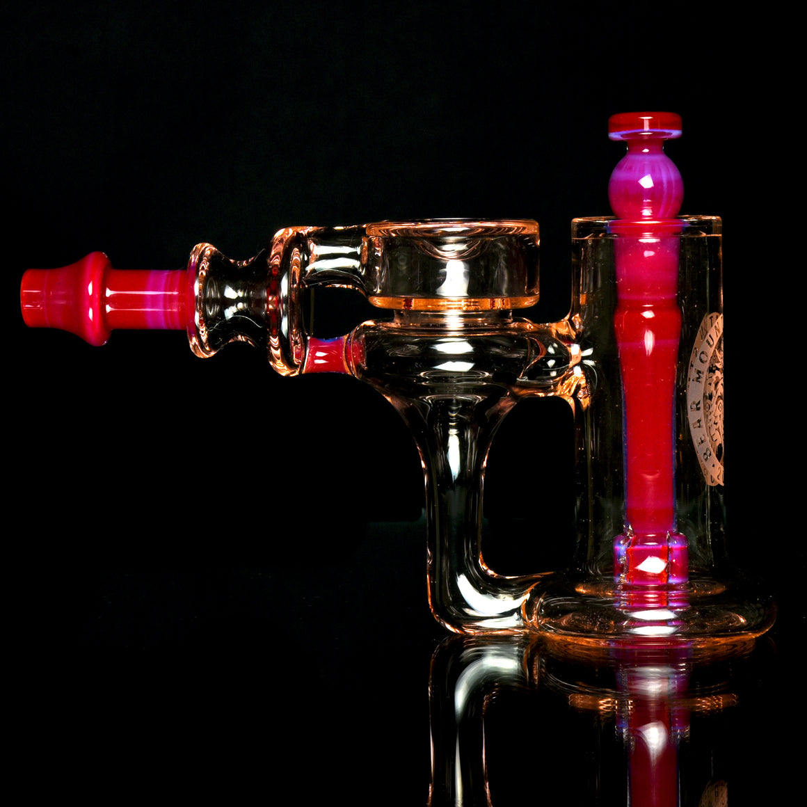 CFL Reactive Full-color Mini RTH Recycler w/ Plug Cap - Serum/Sherbet - 10mm Female