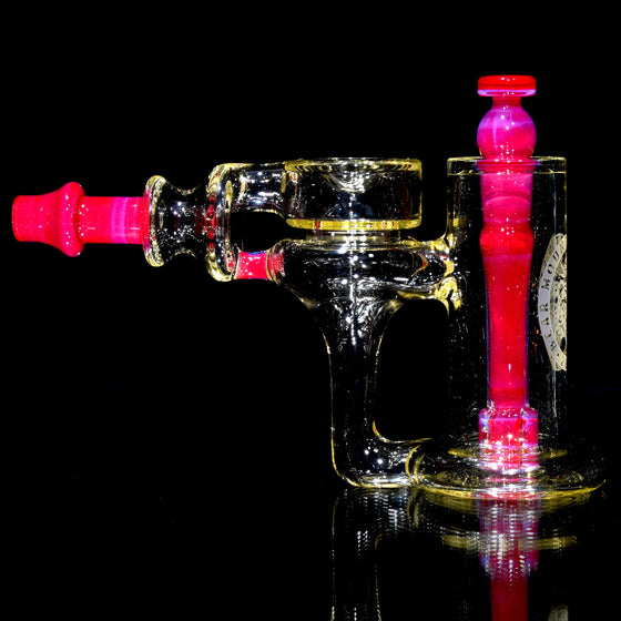 CFL Reactive Full-color Mini RTH Recycler w/ Plug Cap - Serum/Sherbet - 10mm Female