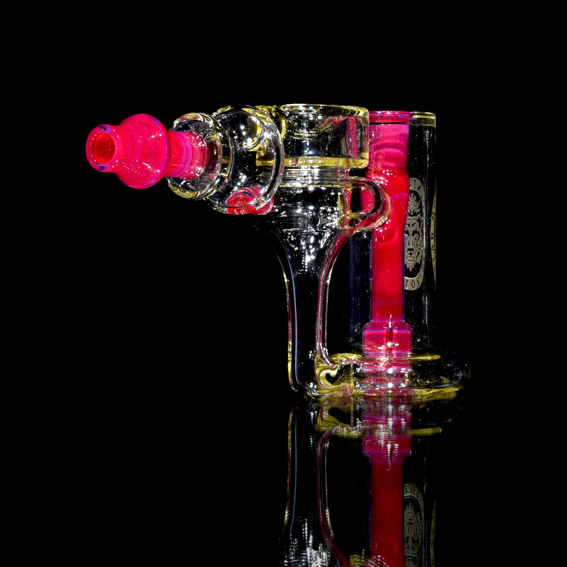 CFL Reactive Full-color Mini RTH Recycler w/ Plug Cap - Serum/Sherbet - 10mm Female