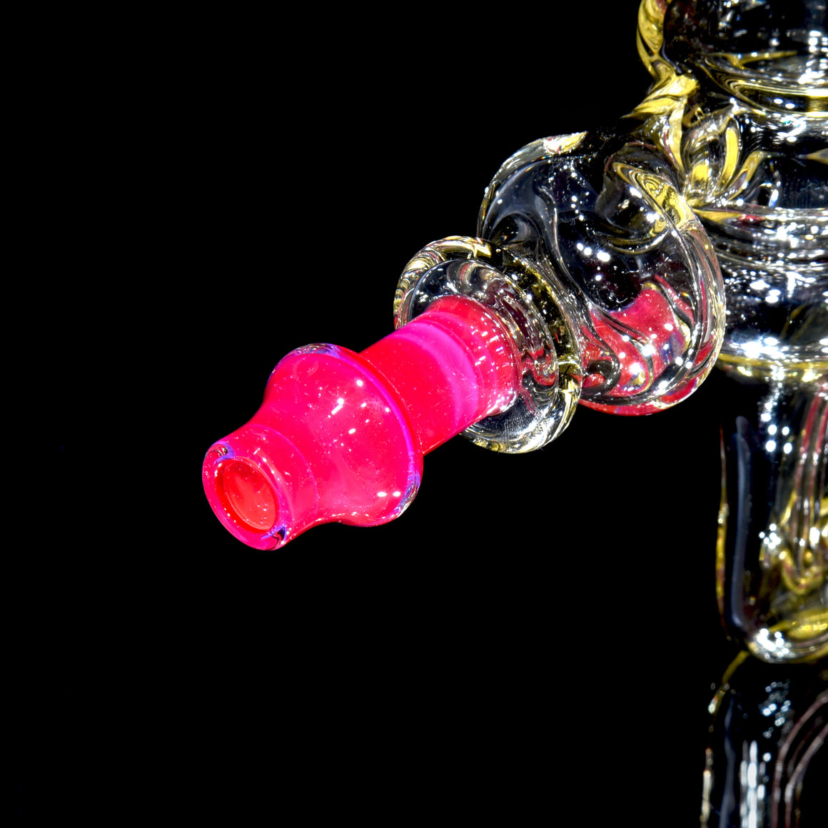 CFL Reactive Full-color Mini RTH Recycler w/ Plug Cap - Serum/Sherbet - 10mm Female