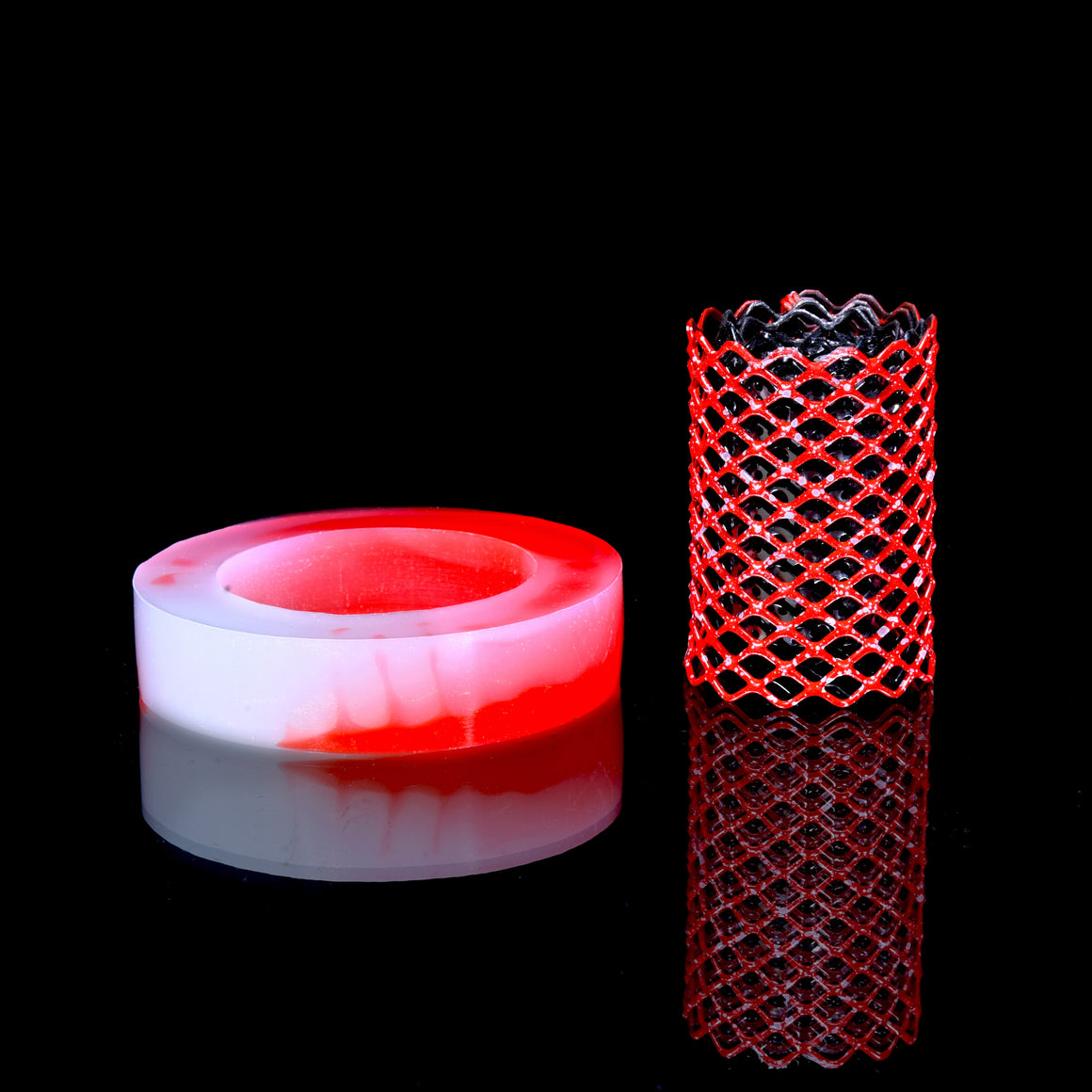 Mamba Guardz - Custom Nozzle Heat Shield/Epoxy Resin Base Set for Blazer Big Shot - Red/Steel Gray