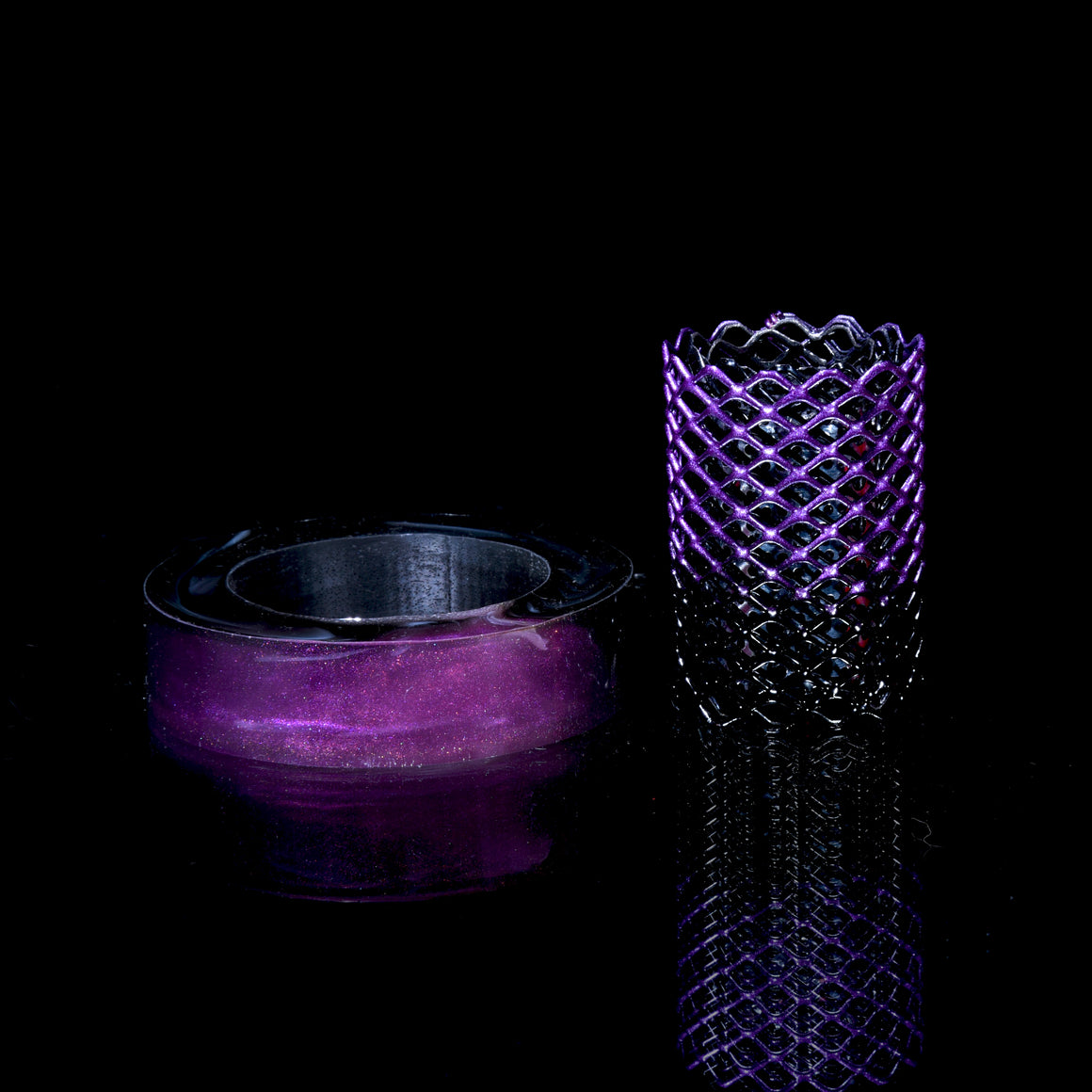 Mamba Guardz - Custom Nozzle Heat Shield/Epoxy Resin Base Set for Blazer Big Shot - Metallic Purple/Black