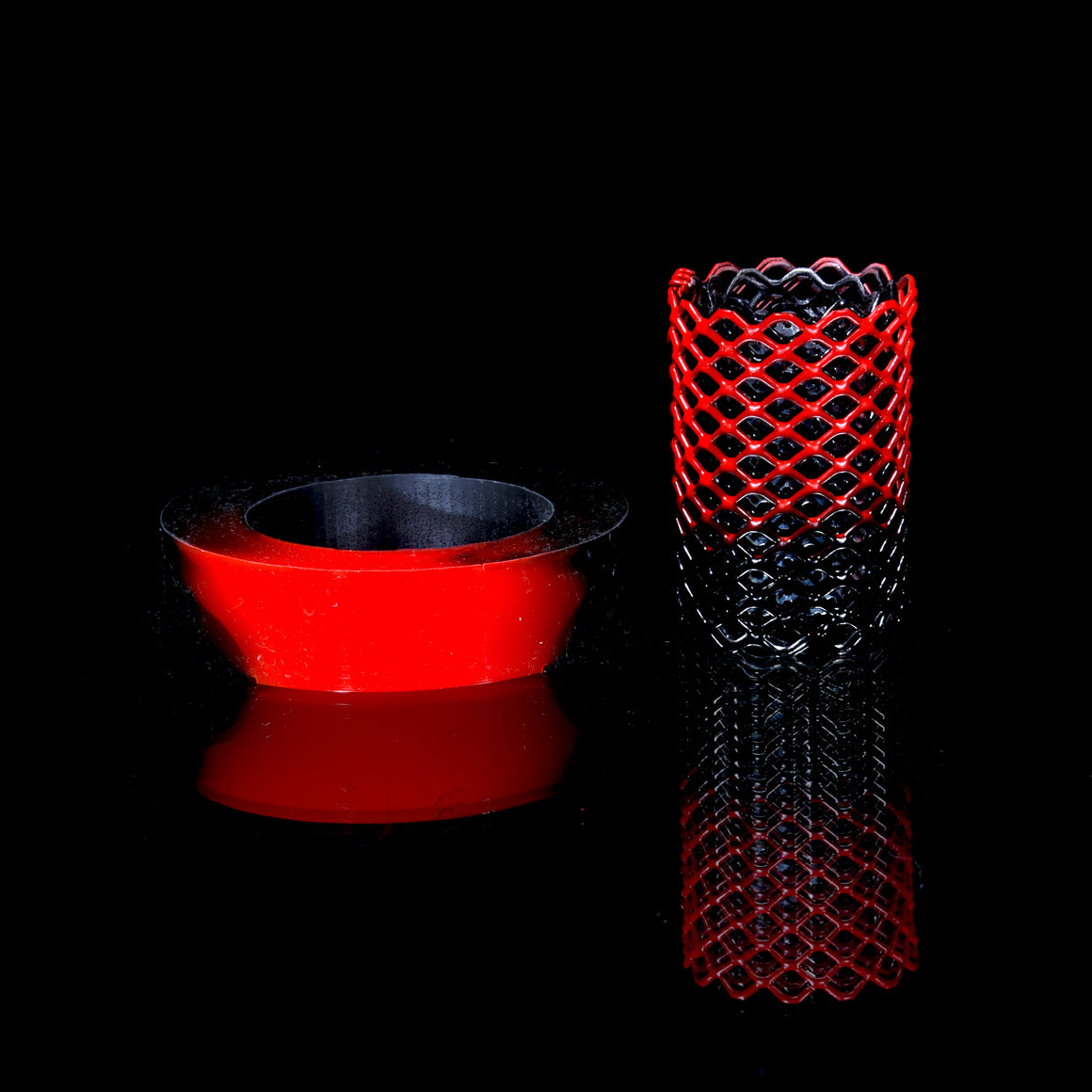 Mamba Guardz - Custom Nozzle Heat Shield/Epoxy Resin Base Set for Blazer Big Shot - Red/Black