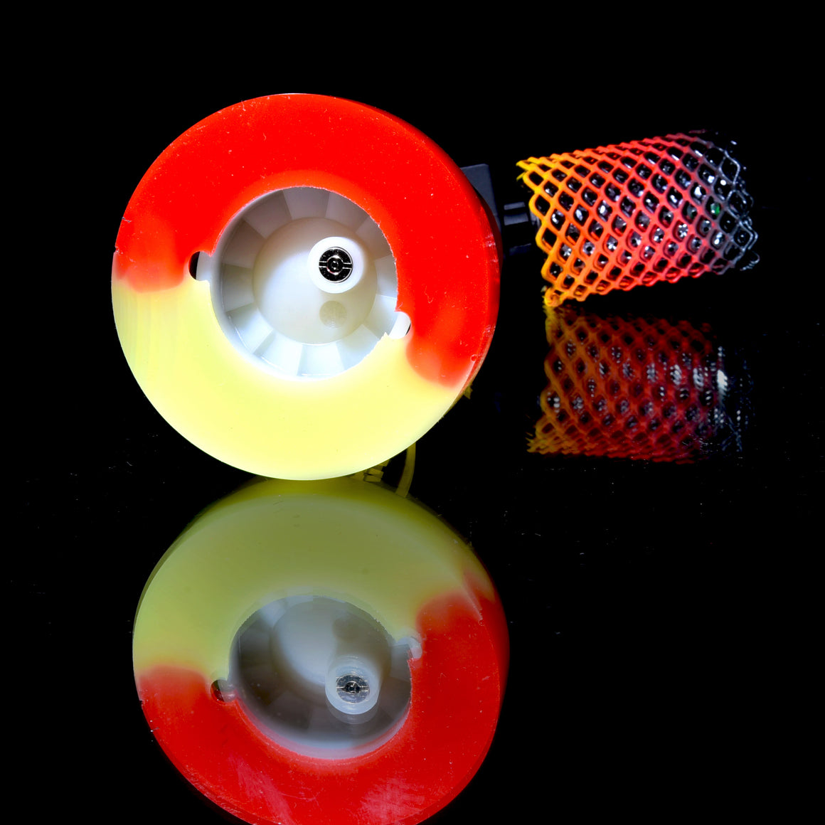 Limited Edition Big Shot GT8000 Butane Torch & Matching Mamba Guard/Base Set - UV Yellow/Red