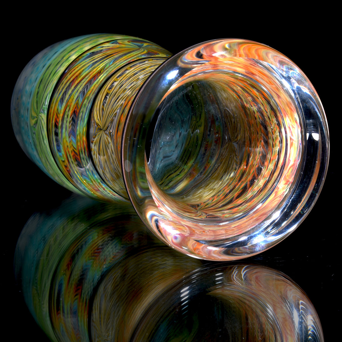 Collab - Rainbow Fume Wrap & Rake Pint Glass w/ Custom Coaster - 17oz Capacity