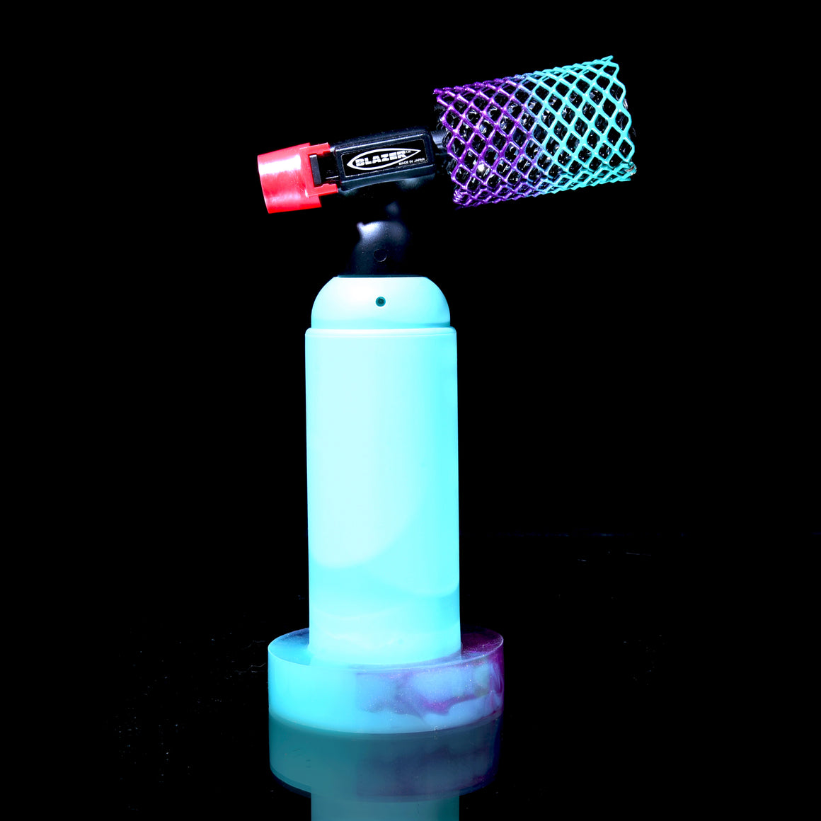 Limited Edition Big Shot GT8000 Butane Torch & Matching Mamba Guard/Base Set - Metallic Purple/Sky Blue