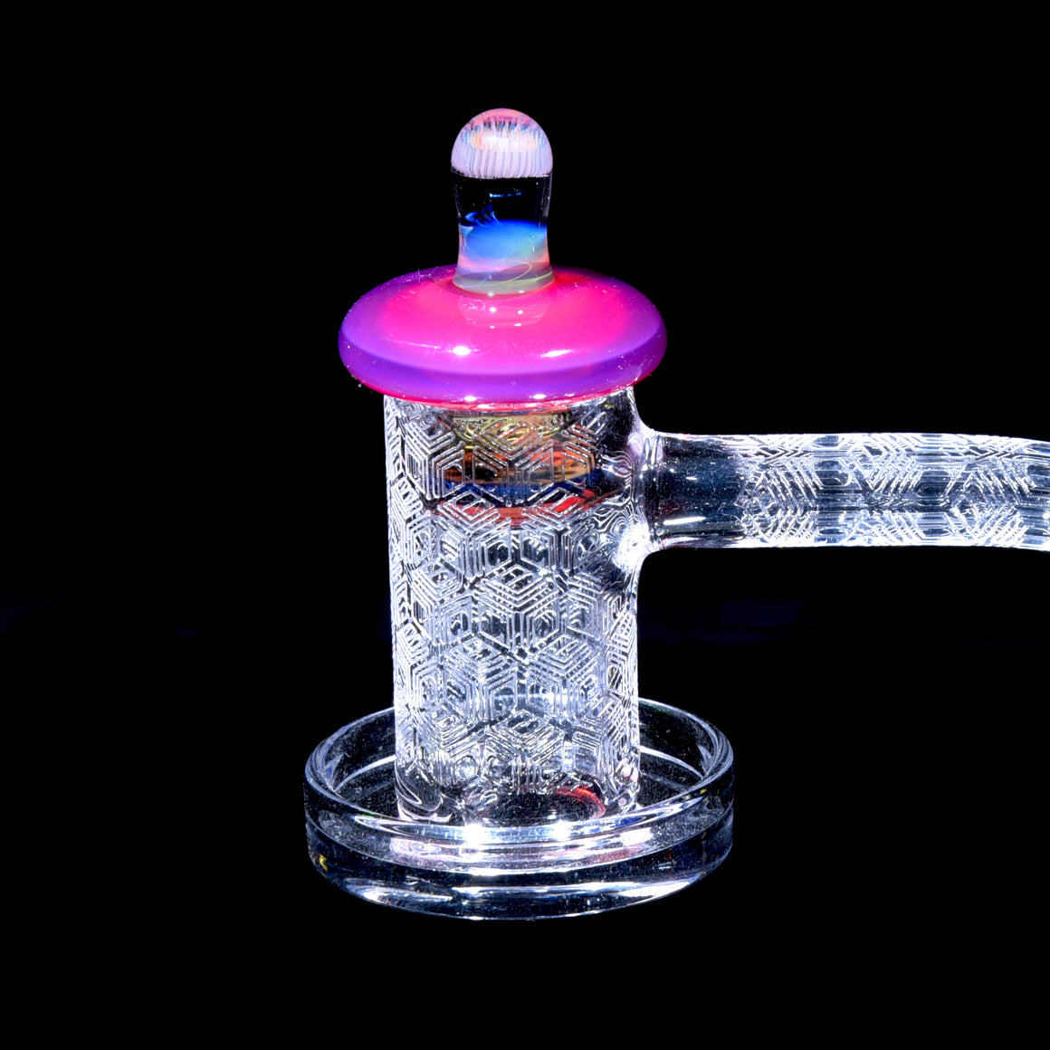 Double Sided Control Tower/Blender Cap w/ Millies - Telemagenta/NS Yellow