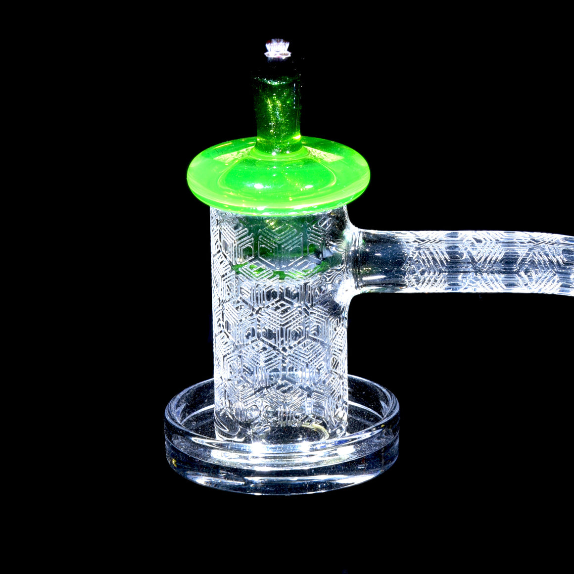 Double Sided Control Tower/Blender Cap w/ Skull Millies - UV Ion/Millenium Moss