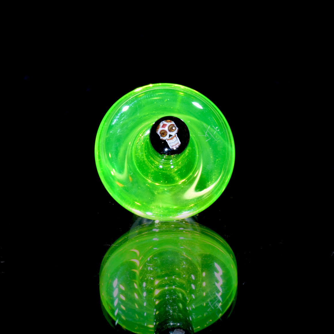 Double Sided Control Tower/Blender Cap w/ Skull Millies - UV Ion/Millenium Moss