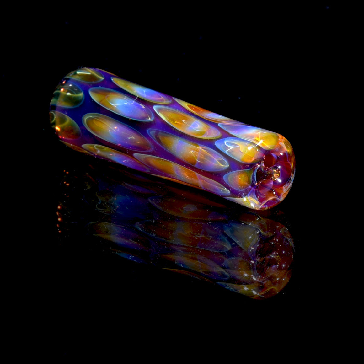 Fully-worked Joint/Blunt Holder w/ Built-in Filter - Royal Jelly/Amber Purple