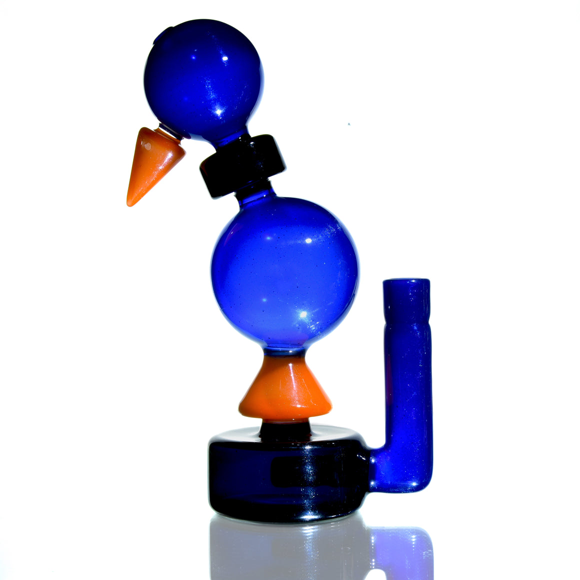"Flightless Bird" Colorform Rig w/ Matching Cap & Sherlock Pipe Set -  14mm Female