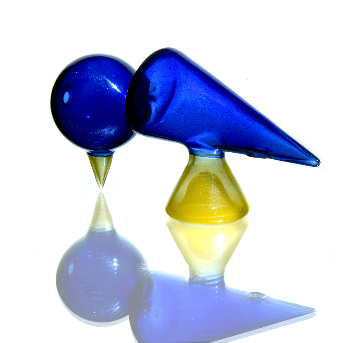 "Flightless Bird" Colorform Rig w/ Matching Cap & Sherlock Pipe Set -  14mm Female