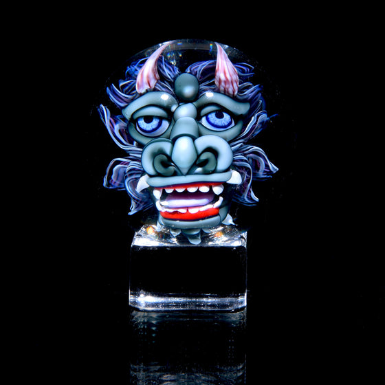 "Ol' Blue-eyed Dragon" - 1.74" Borosilicate Marble