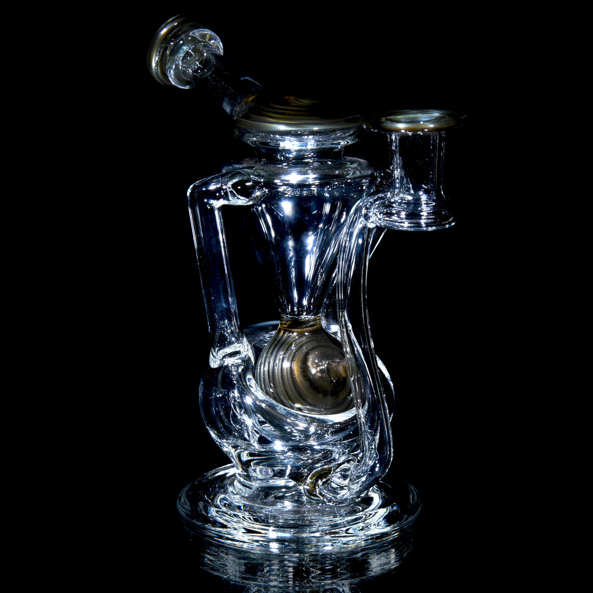 Observatory Double-uptake Spherical Recycler - Chromium - 14mm Female
