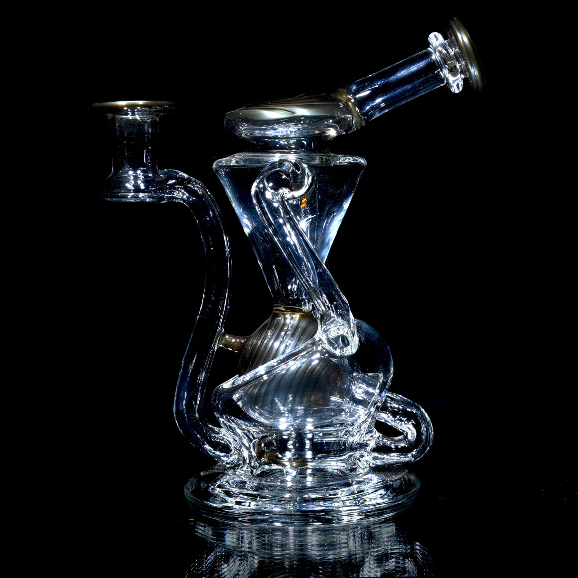 Observatory Double-uptake Spherical Recycler - Chromium - 14mm Female