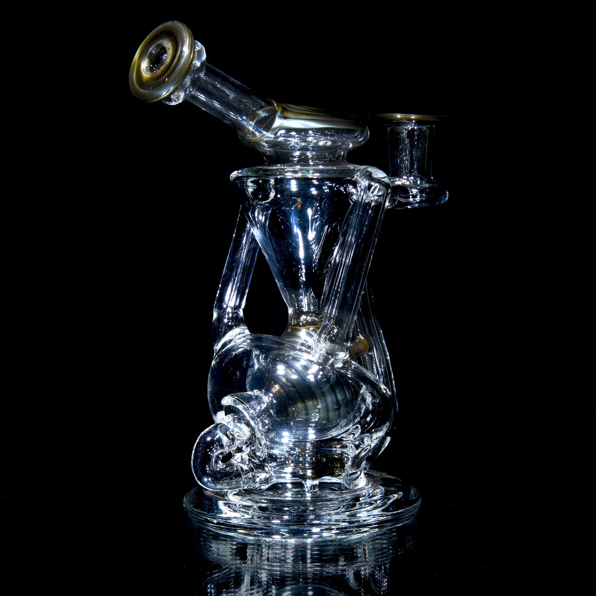 Observatory Double-uptake Spherical Recycler - Chromium - 14mm Female