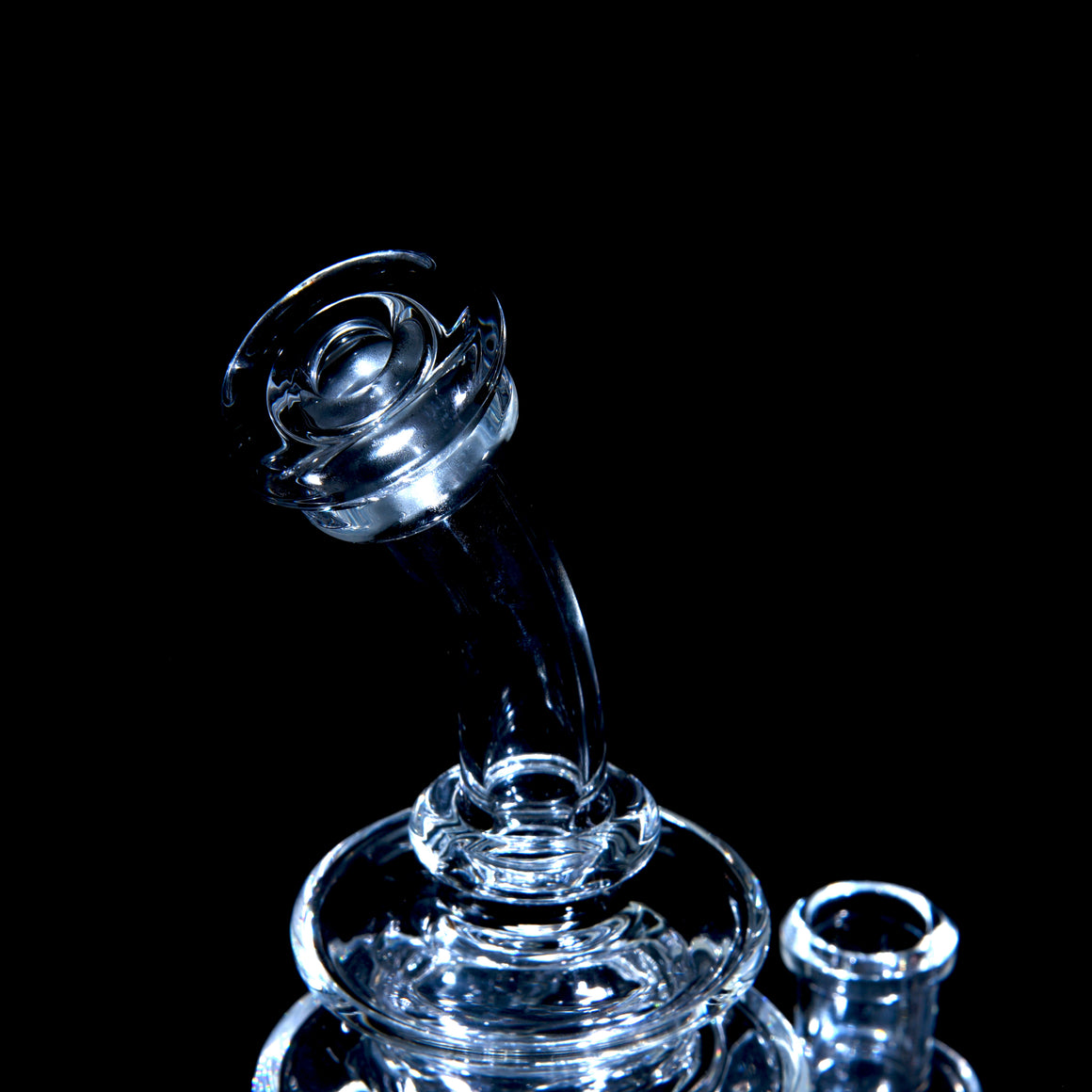 Triple-Drain Redisculator Recycler Rig - Clear - 14mm Female