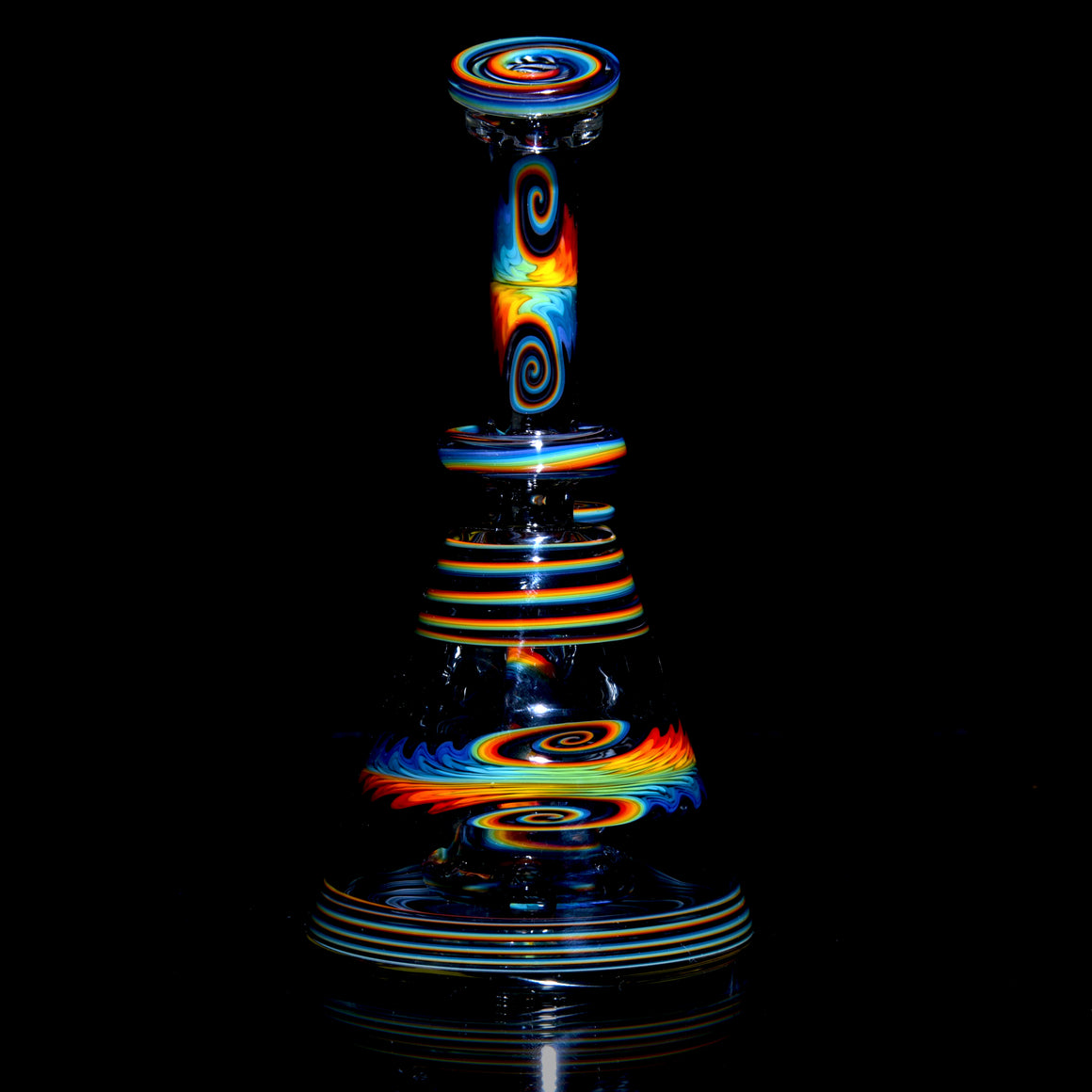 Bipolar Jailbird Rainbow Linework Bentneck Beaker Banger Hanger - 10mm Female