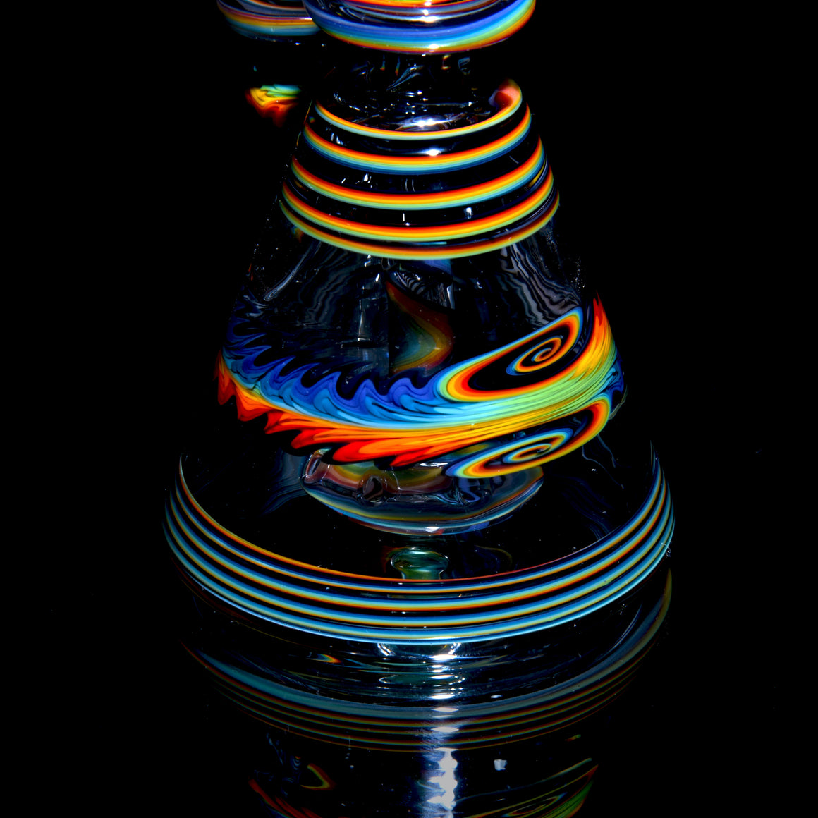 Bipolar Jailbird Rainbow Linework Bentneck Beaker Banger Hanger - 10mm Female