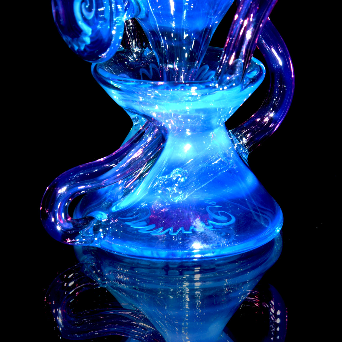 Worked Two & Through Double-uptake Floating Recycler - Meta-Terrania/Royal Jelly Linework - 10mm Female
