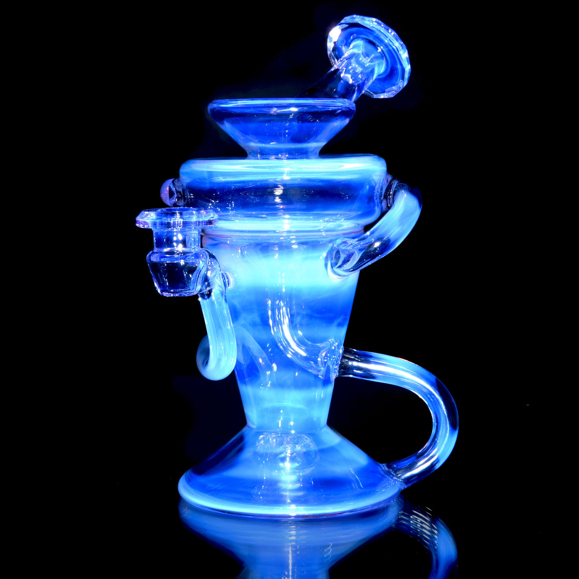 Faceted Full-size Double-uptake Refined Klein Recycler - CFL Gemini - 10mm Female