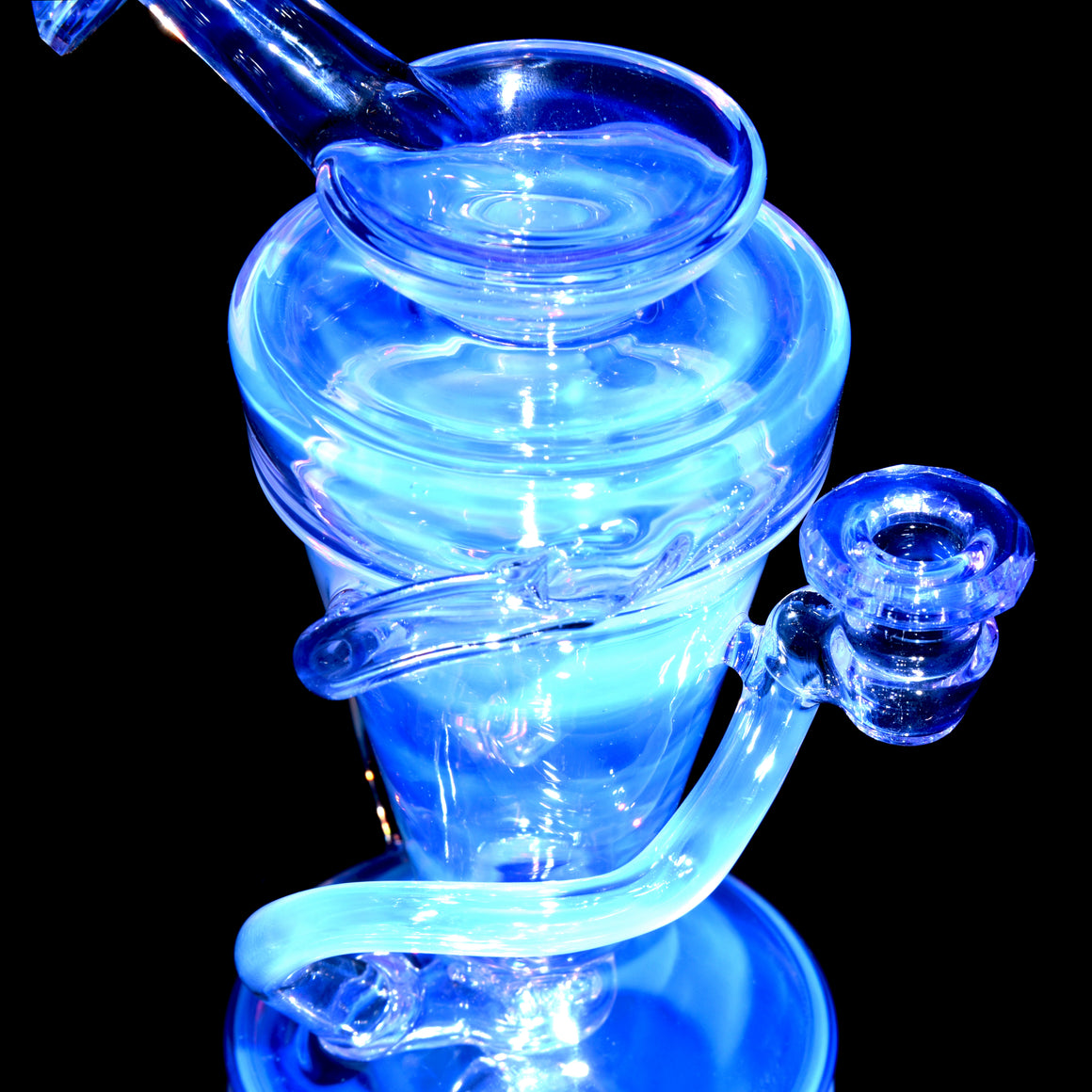 Faceted Full-size Double-uptake Refined Klein Recycler - CFL Gemini - 10mm Female